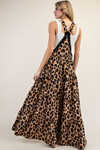 Load image into Gallery viewer, ee:some Cheetah Print Jumpsuit with Lace Trim Details in Brown