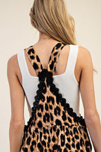 Load image into Gallery viewer, ee:some Cheetah Print Jumpsuit with Lace Trim Details in Brown