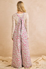Load image into Gallery viewer, BiBi Jacquard Vintage Floral Overalls in Red