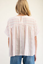 Load image into Gallery viewer, ee:some Striped Boxy Top in Vacay Pink