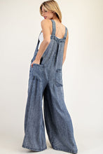 Load image into Gallery viewer, ee:some Lightweight Mineral Washed Jumpsuit in Denim