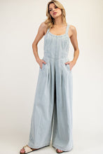 Load image into Gallery viewer, ee:some Mineral Washed Scoop Neck Jumpsuit in Denim