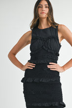 Load image into Gallery viewer, MABLE Solid Color FITTED Mermaid Midi Dress in Black