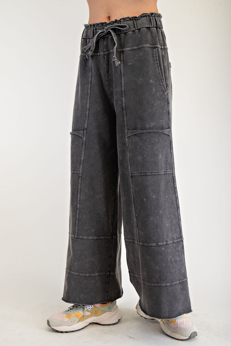 Mineral Washed Terry Knit Pants
