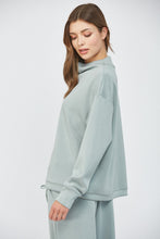 Load image into Gallery viewer, FATE Solid Color Scuba Sweatshirt in Muted Blue