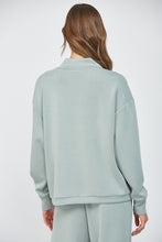 Load image into Gallery viewer, FATE Solid Color Scuba Sweatshirt in Muted Blue