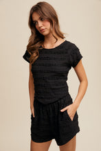 Load image into Gallery viewer, Listicle Textured Ruffle Lace Set in Black