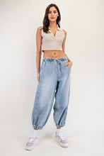 Load image into Gallery viewer, ee:some Snow Washed Joggers in Denim
