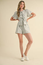 Load image into Gallery viewer, &merci Embroidered Floral Gingham Top and Shorts Set in Baby Blue