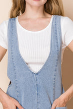 Load image into Gallery viewer, White Birch Knit Romper in Light Denim