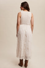 Load image into Gallery viewer, Listicle Baby Doll Textured Maxi Dress in Off White