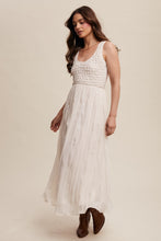 Load image into Gallery viewer, Listicle Baby Doll Textured Maxi Dress in Off White