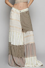 Load image into Gallery viewer, POL Contrasting Panel Patchwork Wide Leg Pants in Natural Multi