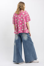 Load image into Gallery viewer, BlueVelvet Multi Size Star Patched Top in Hot Pink