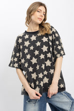Load image into Gallery viewer, BlueVelvet Multi Size Star Patched Top in Black