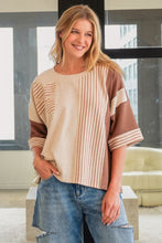 Load image into Gallery viewer, TRENDiLiTY Mix n Match Top with Flower Patch in Latte Mix