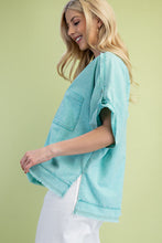Load image into Gallery viewer, GiGio Solid Color Linen Blend Top in Mint
