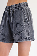 Load image into Gallery viewer, Easel Flower Patch Terry Knit Shorts in Ash