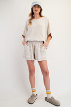 Load image into Gallery viewer, Easel Flower Patch Terry Knit Shorts in Khaki