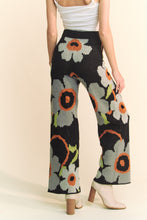 Load image into Gallery viewer, Davi & Dani Floral Print Pants in Black Grey