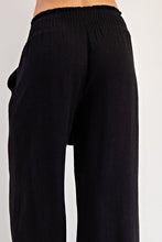 Load image into Gallery viewer, ee:some Linen Blend Pants in Black