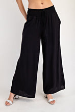 Load image into Gallery viewer, ee:some Linen Blend Pants in Black
