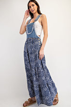 Load image into Gallery viewer, ee:some Contrasting Print Tiered Jumpsuit in Denim