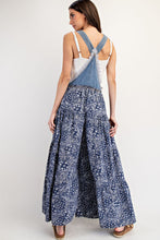 Load image into Gallery viewer, ee:some Contrasting Print Tiered Jumpsuit in Denim