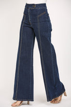 Load image into Gallery viewer, FATE High Waisted Wide Leg Jeans in Dark Denim