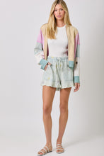 Load image into Gallery viewer, Mystree Mixed Media Color Blocked Jacket in Oatmeal Mix