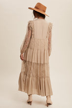 Load image into Gallery viewer, Listicle Solid Color Tiered Maxi Dress in Taupe