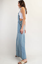 Load image into Gallery viewer, ee:some Mineral Washed Wide Leg Jumpsuit in Denim