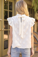 Load image into Gallery viewer, VOY Textured Floral Lace Top in Cream