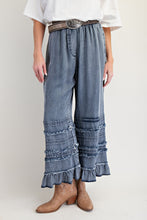 Load image into Gallery viewer, Easel Self Fray Chambray Pants in Dark Denim