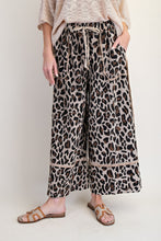 Load image into Gallery viewer, Easel Leopard Print Terry Knit Pants in Mushroom