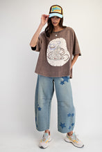 Load image into Gallery viewer, Easel Mineral Washed Top with Studded Western Graphic Patch in Ash Mocha