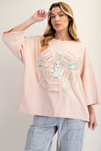 Load image into Gallery viewer, Easel Mixed Print SUN Patched Top in Chai