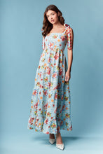 Load image into Gallery viewer, RARERAW Sea Breeze Picnic Print Maxi Dress in Sky Blue