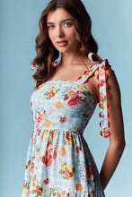 Load image into Gallery viewer, RARERAW Sea Breeze Picnic Print Maxi Dress in Sky Blue