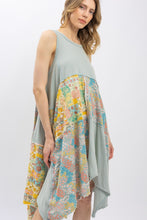 Load image into Gallery viewer, BlueVelvet Racer Back Handkerchief Mini Dress in Pastel Blue