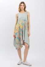 Load image into Gallery viewer, BlueVelvet Racer Back Handkerchief Mini Dress in Pastel Blue