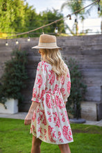 Load image into Gallery viewer, GiGio Printed Button Down Mini Dress in Raspberry