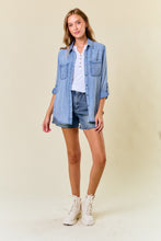 Load image into Gallery viewer, Doe & Rae Lightweight Chambray Top in Light Denim