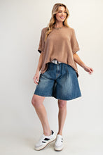 Load image into Gallery viewer, Easel OVERSIZED Thermal Knit top in Coffee