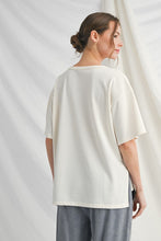 Load image into Gallery viewer, Jodifl Vintage Heart Flag Pattern Patched Top in Ivory