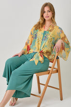 Load image into Gallery viewer, Mystree Print Mix Kimono in Yellow