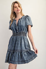 Load image into Gallery viewer, ee:some Mineral Washed Mini Dress in Denim