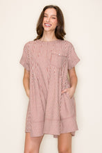 Load image into Gallery viewer, Star Drop Striped Mini Swing Dress in Red Stripe