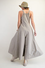 Load image into Gallery viewer, Easel Mineral Washed Solid Color Jumpsuit in Sage Grey