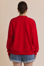Load image into Gallery viewer, Gilli American Flag Patched Sweatshirt in Red-Multi